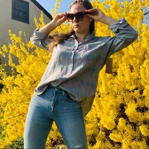 Billy T Shop Hi-Lo Cotton Roll Up Long Sleeves Denim Multi Colors Buttoned Shirt